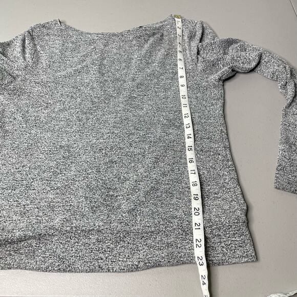 C9 by Champion Yoga Top Knit Long Sleeve Open Back Pullover Heather Gray XS - Picture 9 of 10